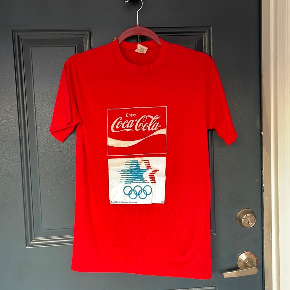 Vintage Coca-Cola 1980 L.A. Olympic Committee Signal T-shirt